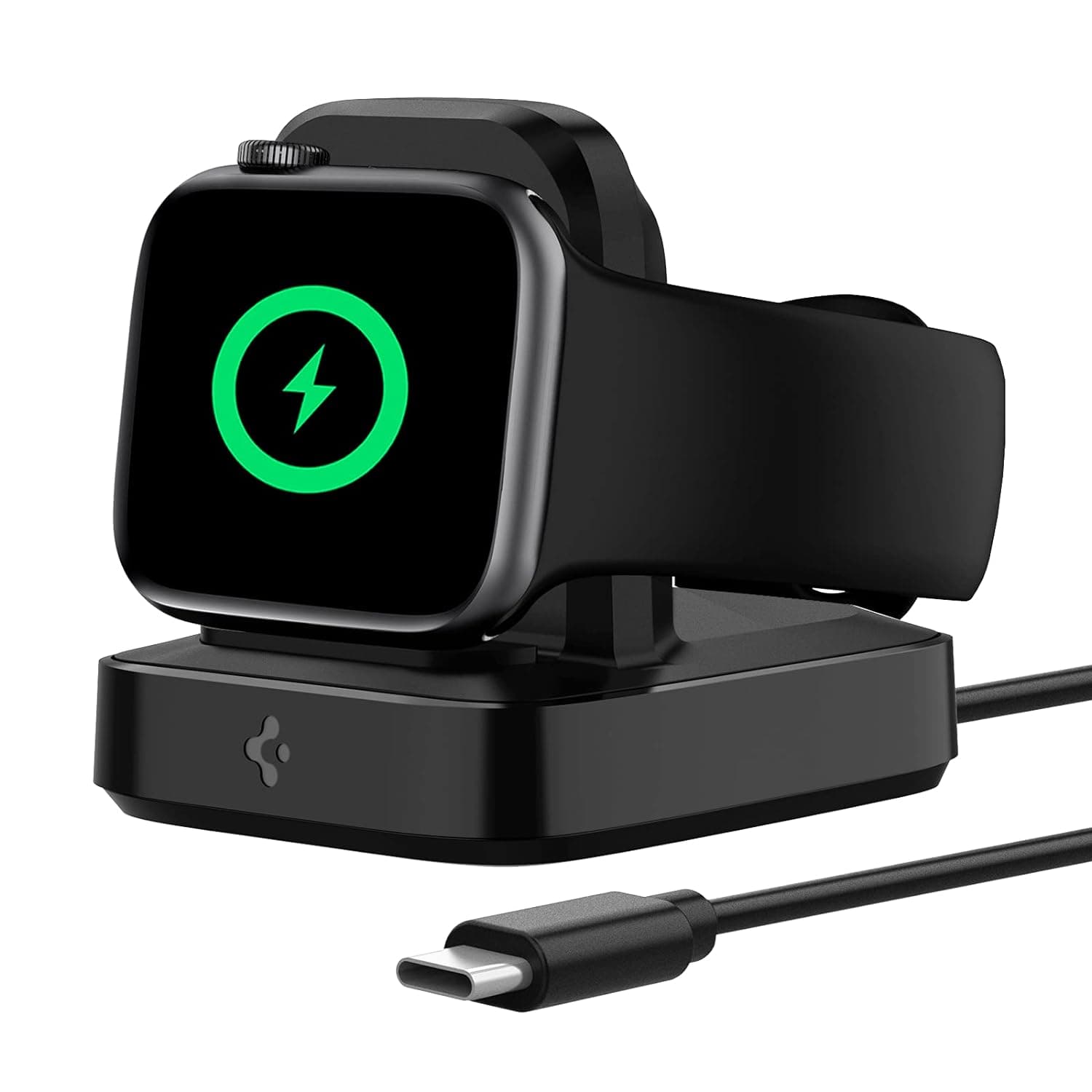 Spigen PF2002 Apple Watch USB Charger Compatible for All Apple Watch Series - Black (Open Box)
