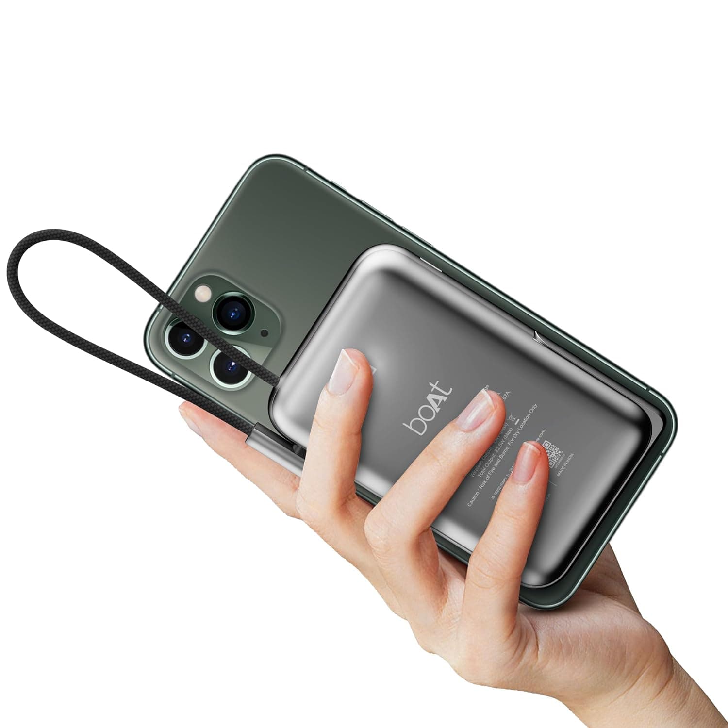 boAt Energyshroom PB330 MagnaCharge 10,000mAh Magnetic Wireless Power Bank 15W