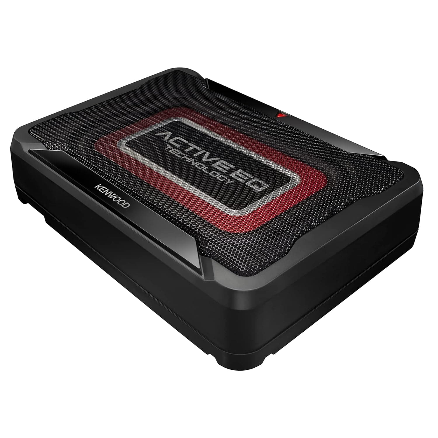 Kenwood KSC-PSW7EQ Compact Powered Car Subwoofer | Slim Under-Seat Bass Box with Built-in Amplifier