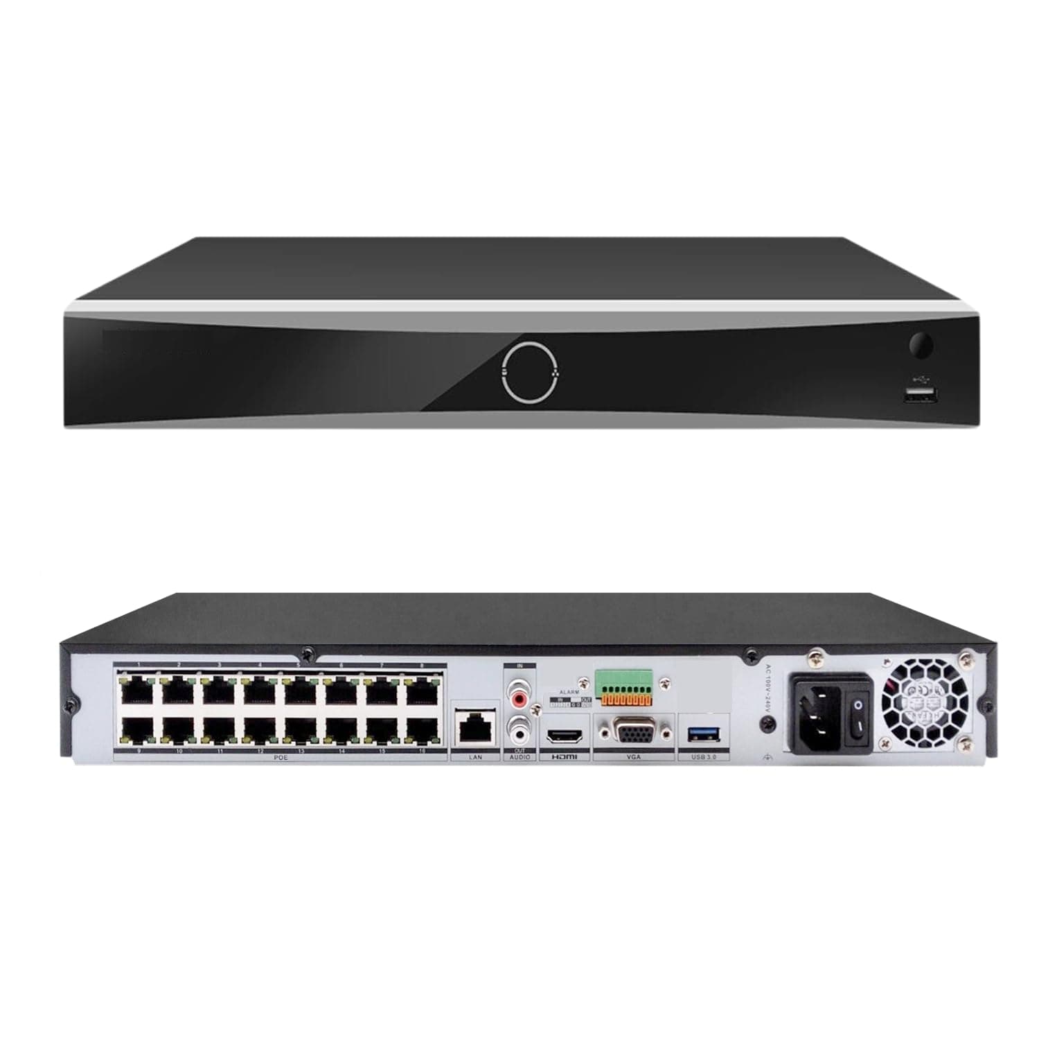 DS-7616NXI-K2/16P 16CH 4K 16CH POE AcuSense NVR Network Video Recorder