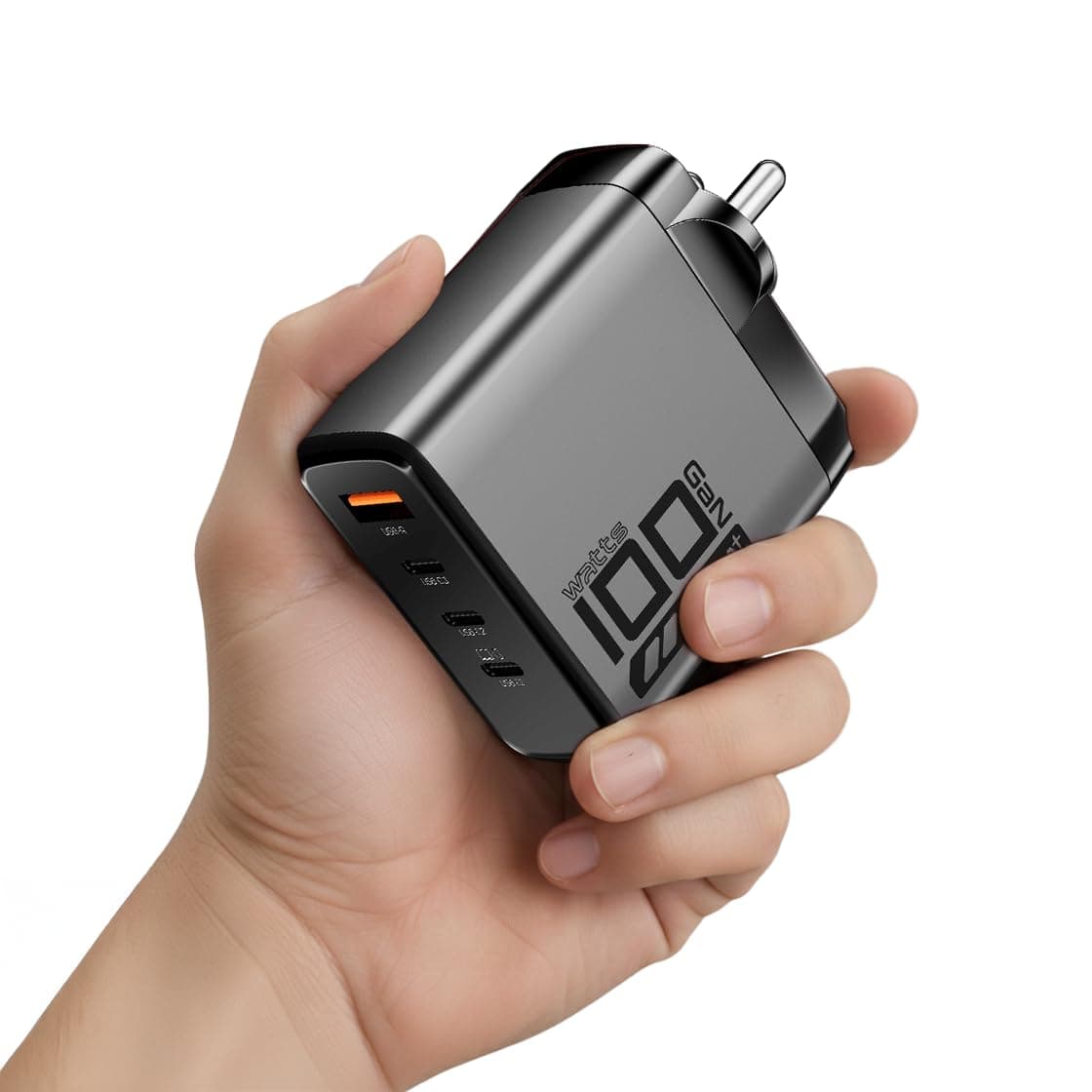Boat 100W GaN Charger Fast Charging Adapter with 4 Ports