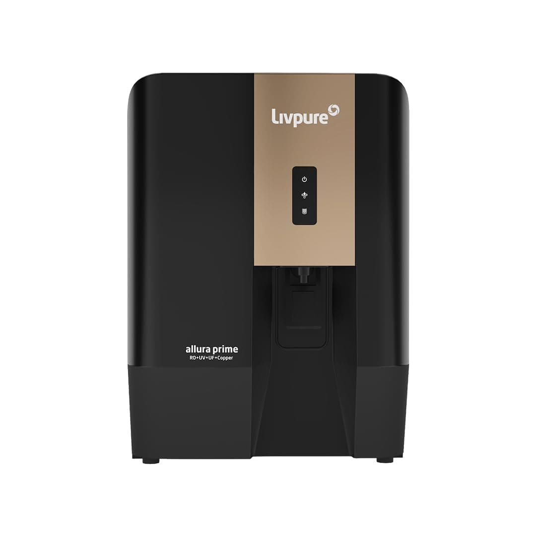 Livpure Allura Prime RO+UV+UF+Copper+Alkaline Water Purifier, 7L, 10-Stage Purification, In-Tank UV Sterilization