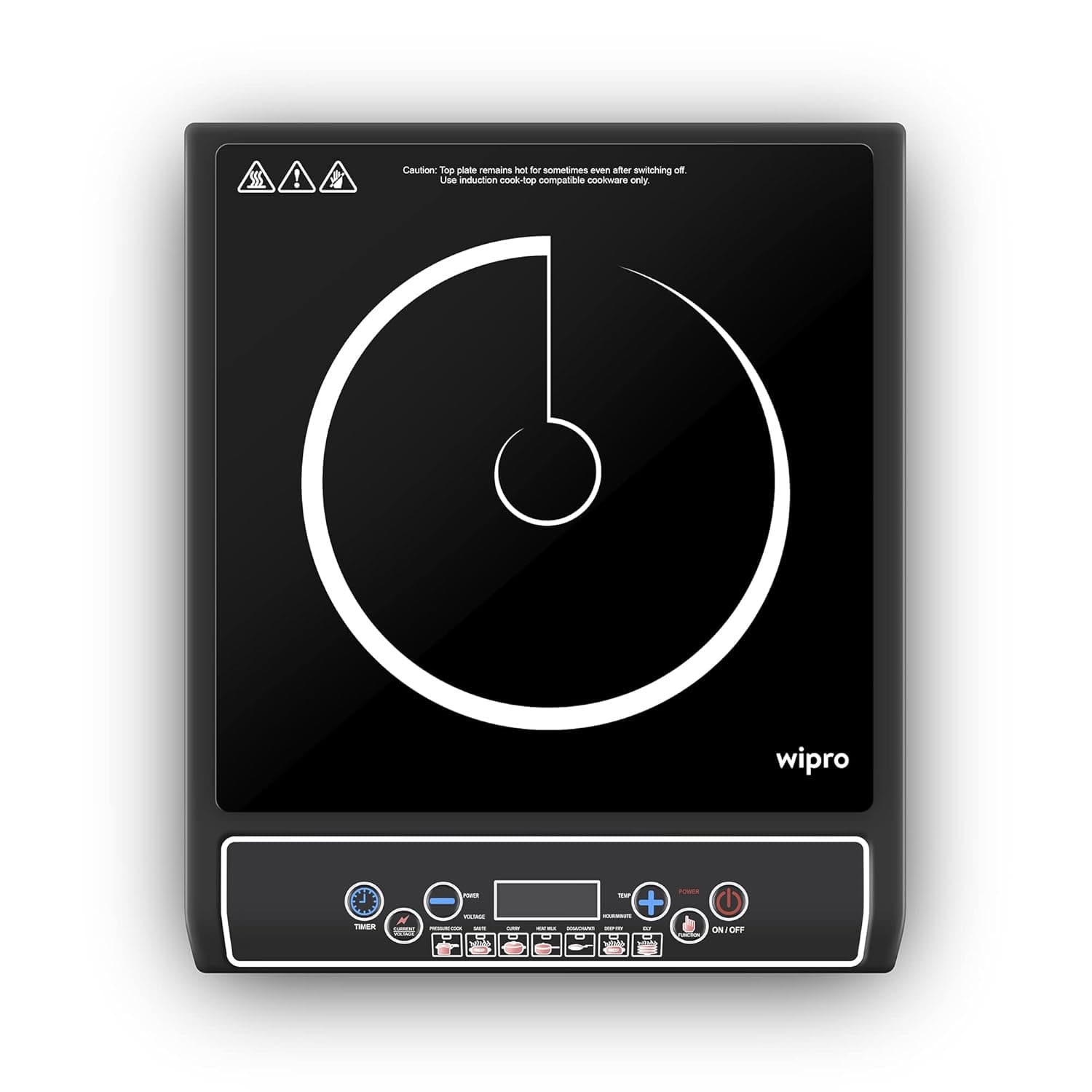 Wipro 1600 Watt Induction Cooktop With Touch Control (Black)