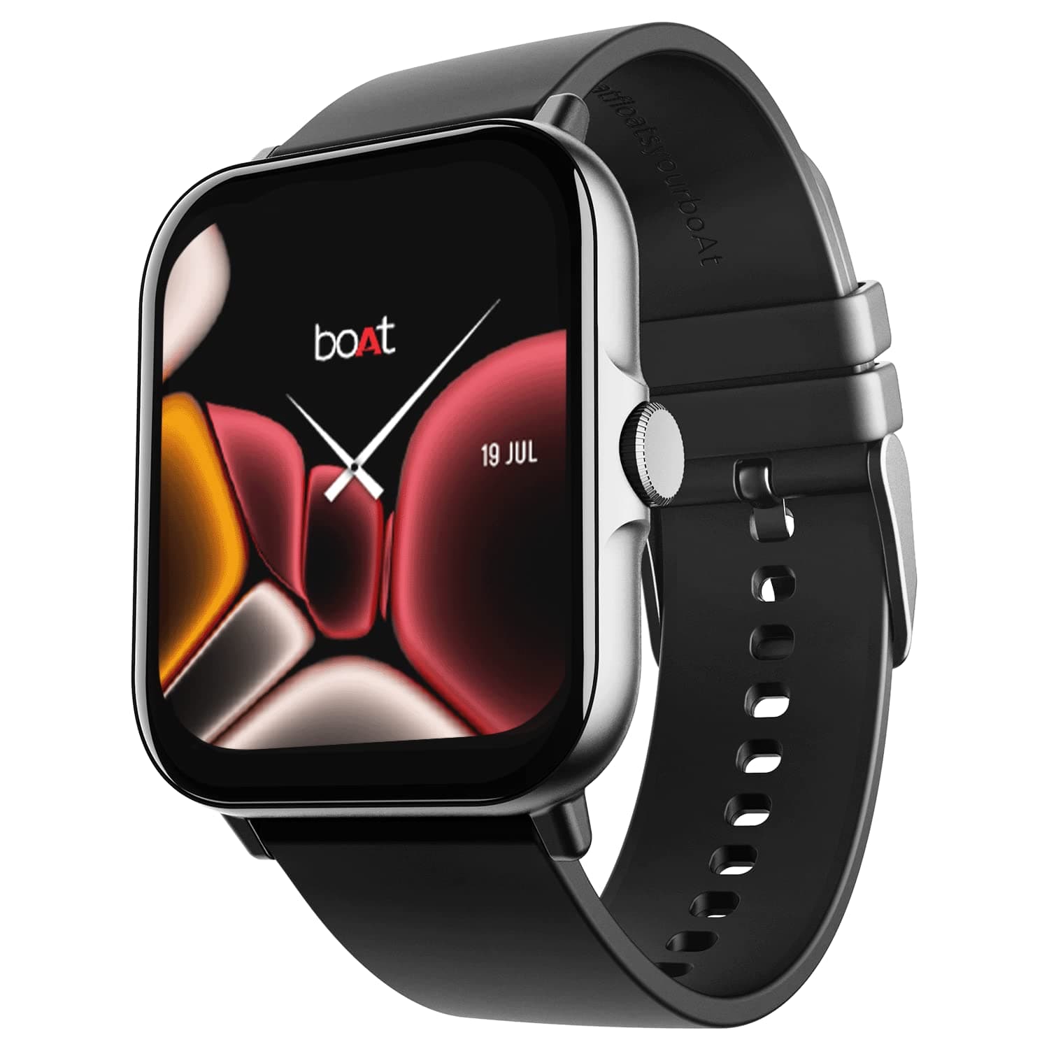 boAt Wave Ultima Max with 1.9" & 2.5D Curved Display, Wireless Charging with Upto 10 Days Battery Life(Pitch Black)