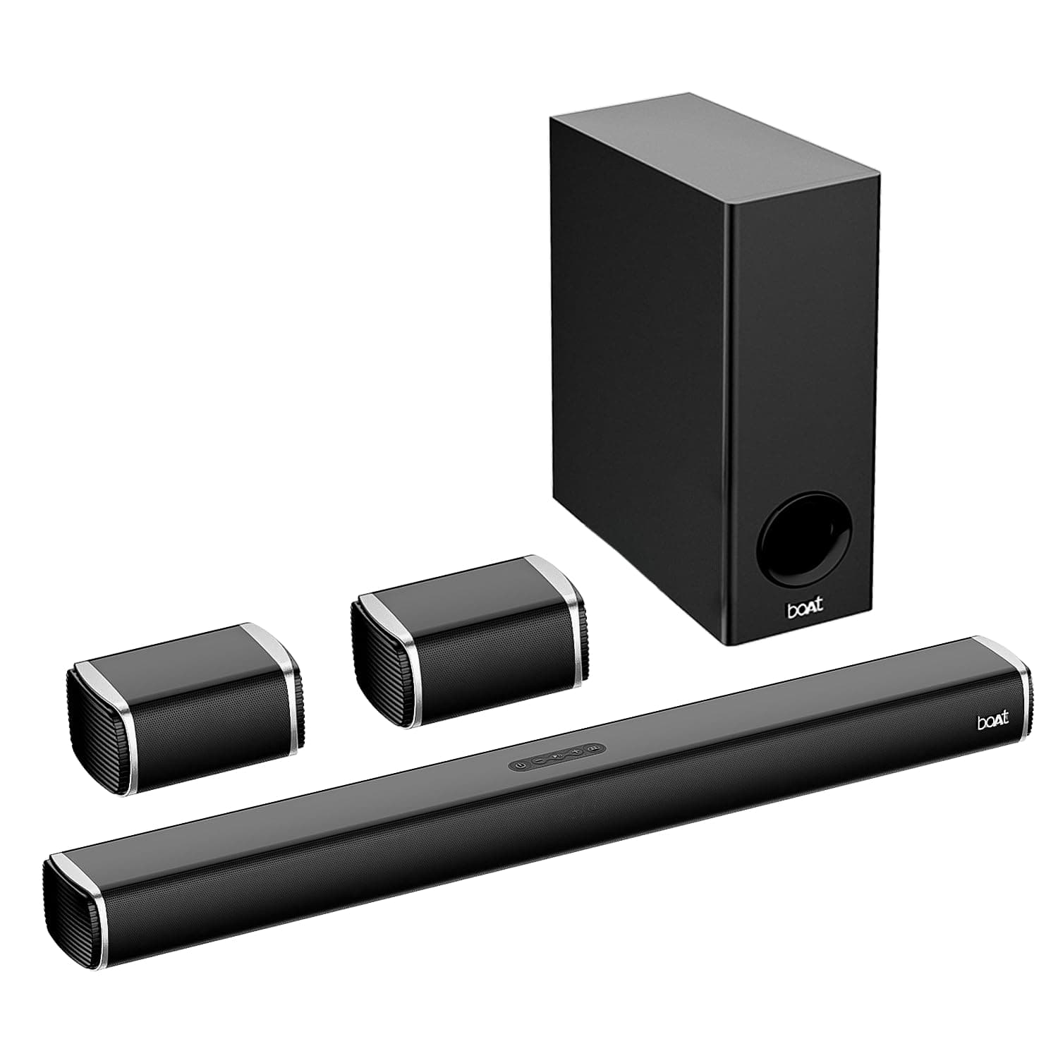 boAt Aavante Bar 2400 180W 5.1 Channel Soundbar with Wired Subwoofer & Rear Speakers | Boomdeal