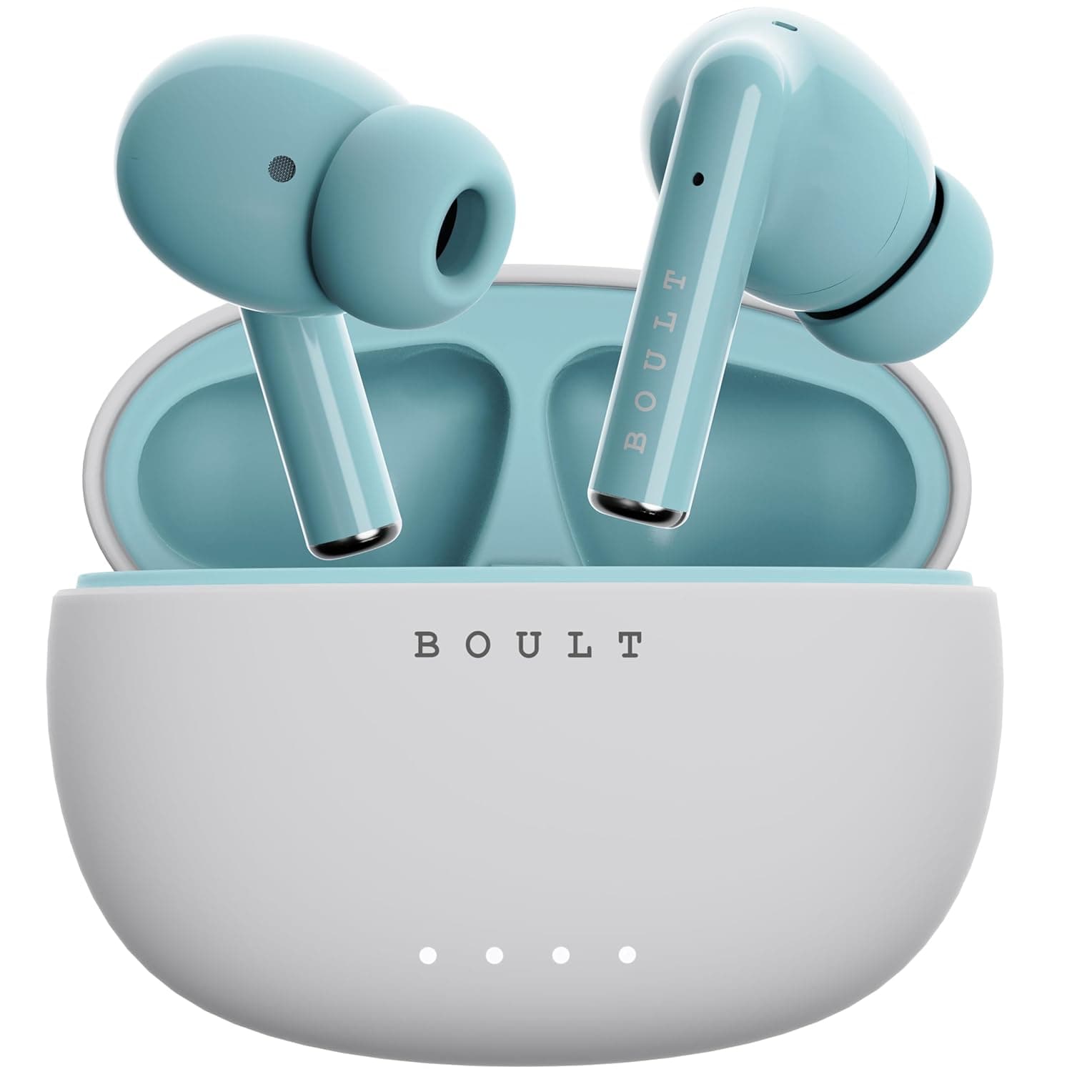 Boult W20 with Zen ENC Mic, 35H Battery Life, Low Latency Gaming, Made in India, 5.3v Bluetooth Headset (Glacier Blue, True Wireless)