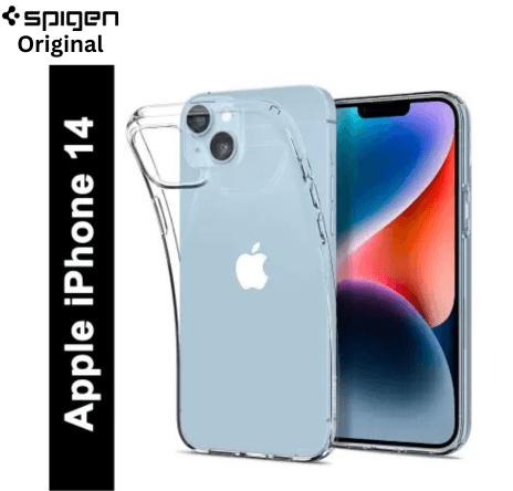 Original Spigen Liquid Crystal Back Cover for Apple iPhone 14 (Transparent, Shock Proof, Pack of: 1)