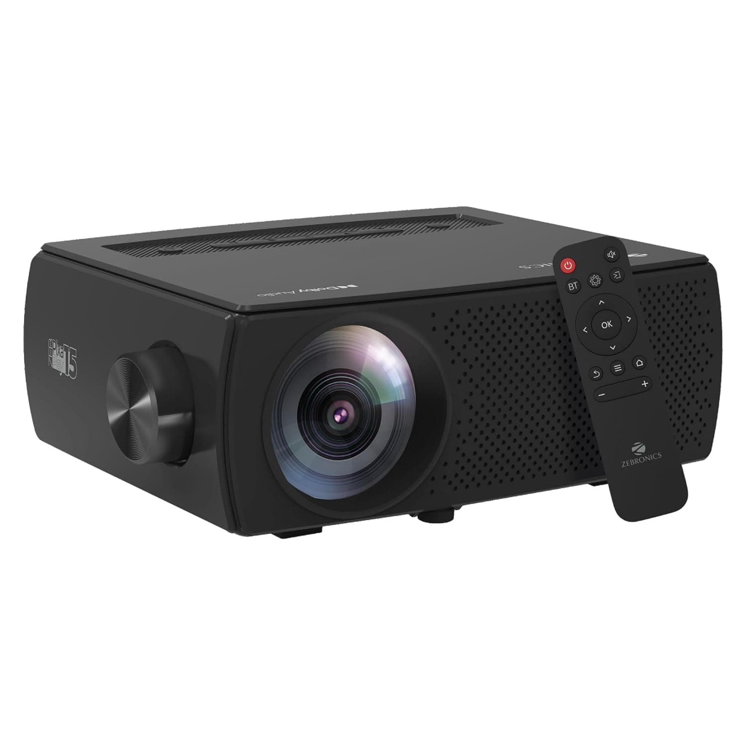 ZEBRONICS PIXAPLAY 15 Smart LED Projector with Dolby Audio, 5500 lumens, 4K Support| GC-RB-2748