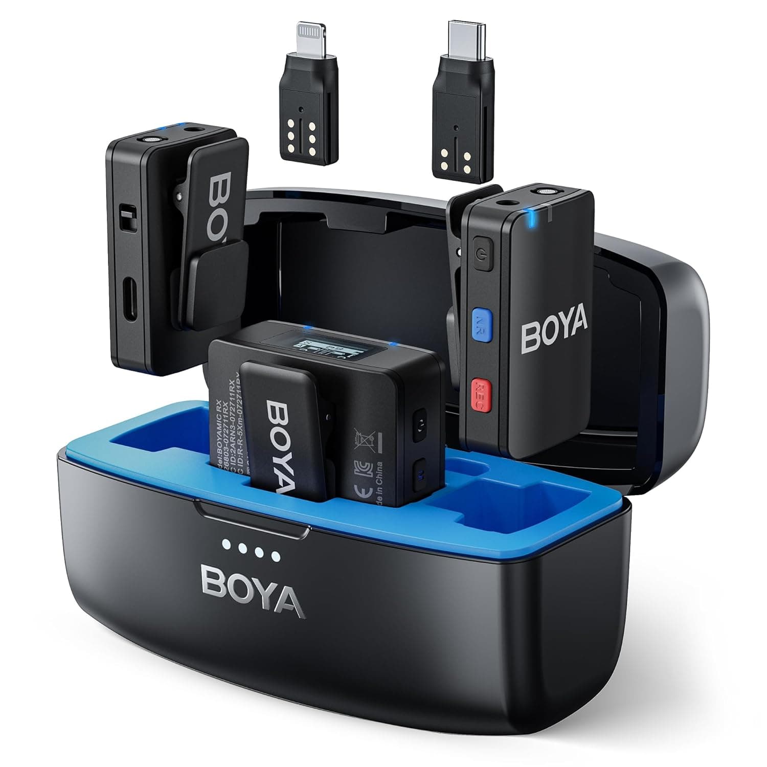 BOYAMIC Wireless Lavalier Microphone for iPhone, Android Type-C & DSLR | Onboard Recording, Noise Reduction Mic