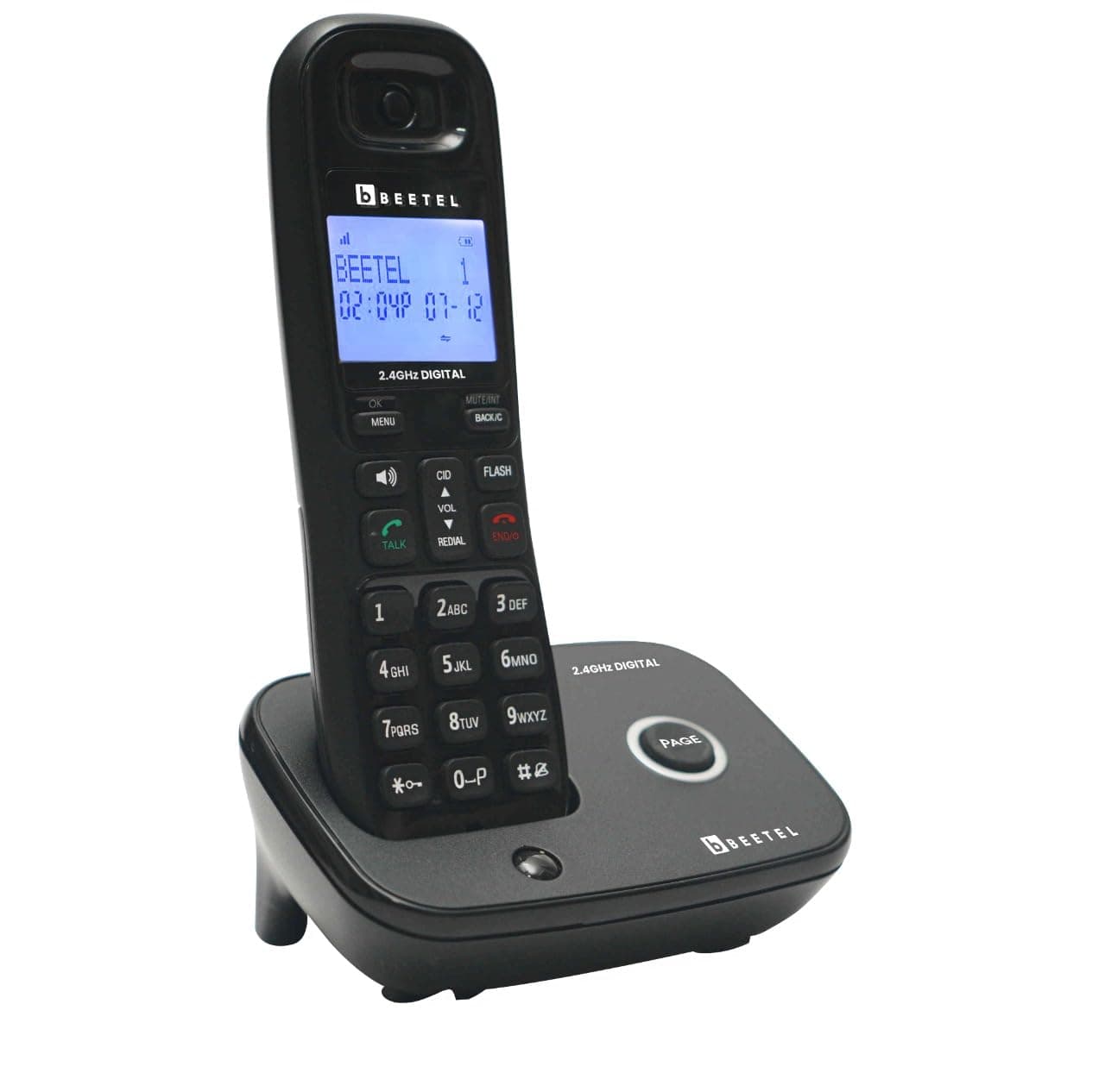 Beetel X92 2.4GHz Cordless Landline Phone | DTMF/FSK Caller ID Phone with LCD Display