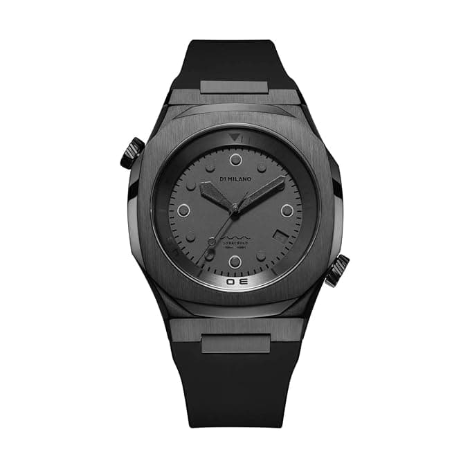 D1 Milano Silicone Analog Men's Watch – Black Dial, Black Band! DVRJSH